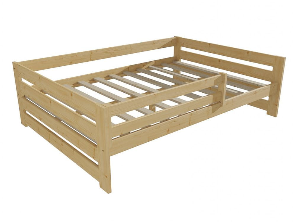 eoshop Detská posteľ DP 025 XL so zábranou (Rozmer: 160 x 200 cm, Farba dreva: bezfarebný lak)